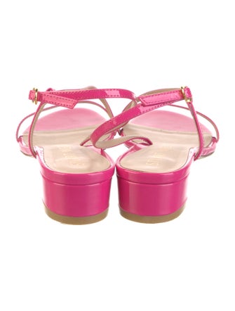 Stuart Weitzman Patent Leather Slingback Sandals