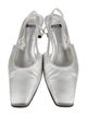 Stuart Weitzman Satin Crystal Embellishments Slingback Pumps
