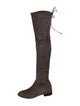 Stuart Weitzman Suede Lace-Up Boots