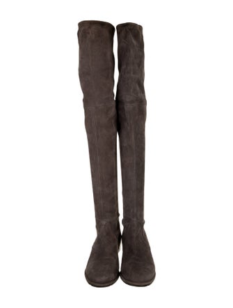 Stuart Weitzman Suede Lace-Up Boots