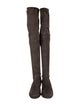 Stuart Weitzman Suede Lace-Up Boots
