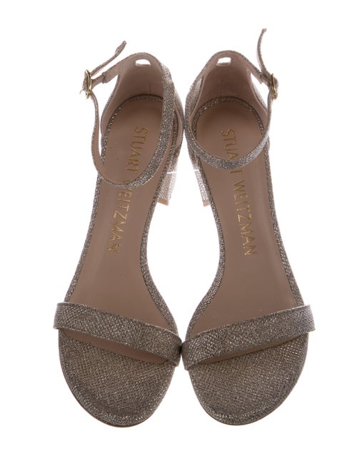 Stuart Weitzman Glitter Animal Print Sandals