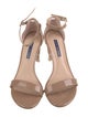 Stuart Weitzman Patent Leather Leather Trim Embellishment Sandals