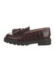 Stuart Weitzman Leather Tassel Accents Loafers