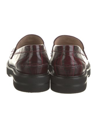 Stuart Weitzman Leather Tassel Accents Loafers