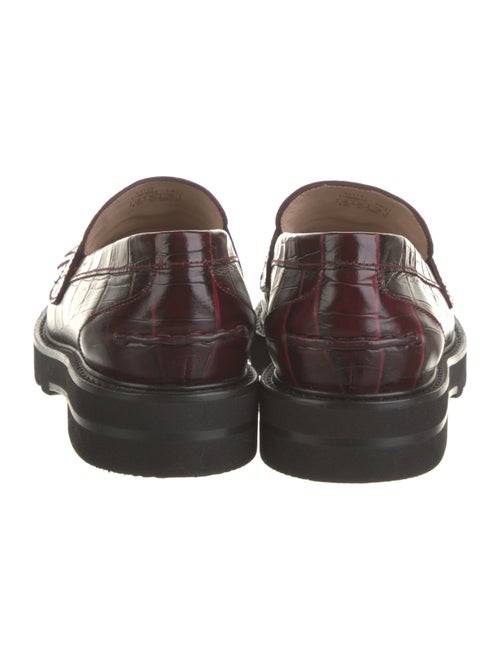 Stuart Weitzman Leather Tassel Accents Loafers