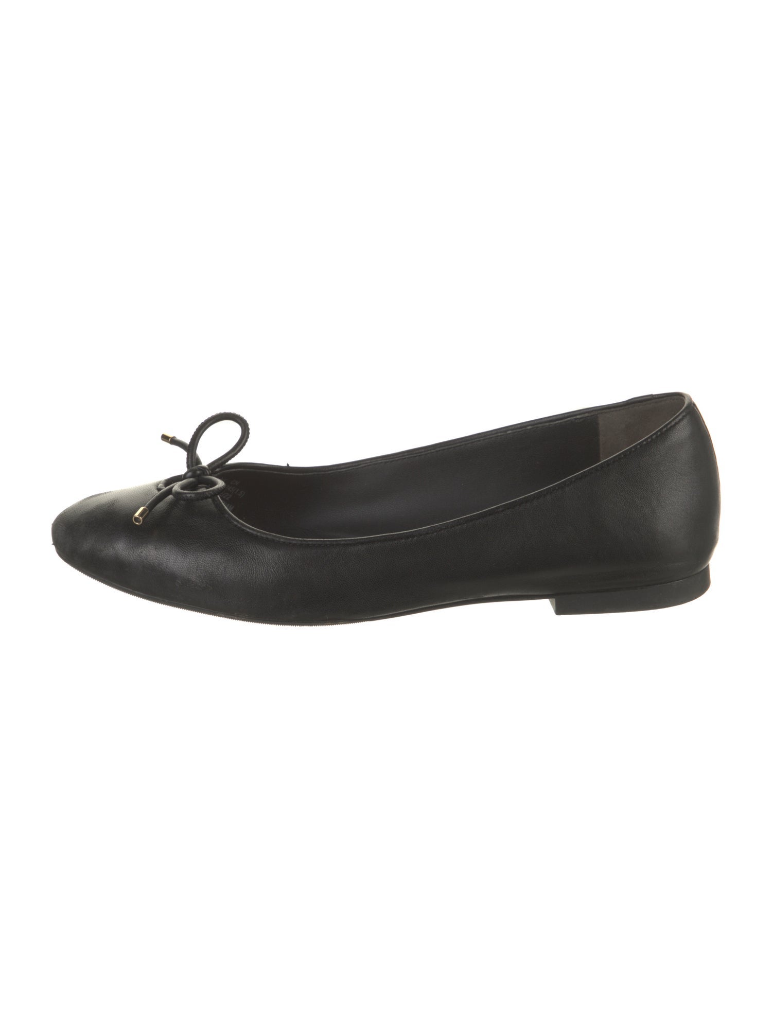 Stuart Weitzman Leather Bow Accents Ballet Flats