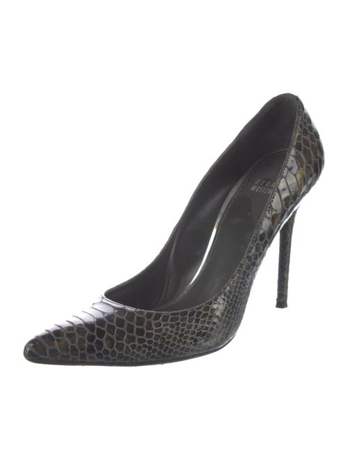 Stuart Weitzman Leather Animal Print Pumps