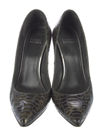 Stuart Weitzman Leather Animal Print Pumps