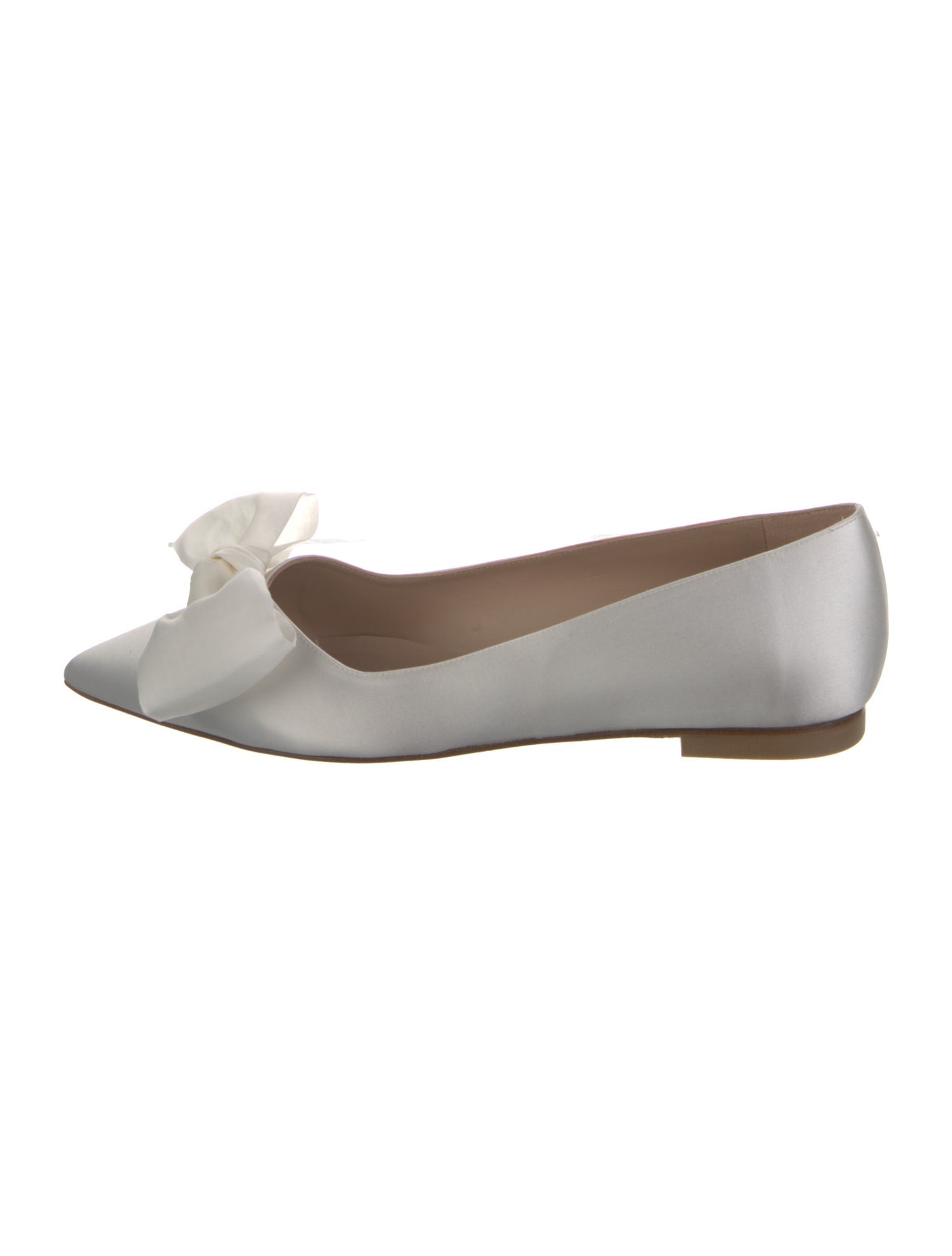 Stuart Weitzman Satin Bow Accents Flats