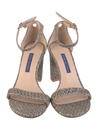 Stuart Weitzman Glitter Glitter Accents Sandals