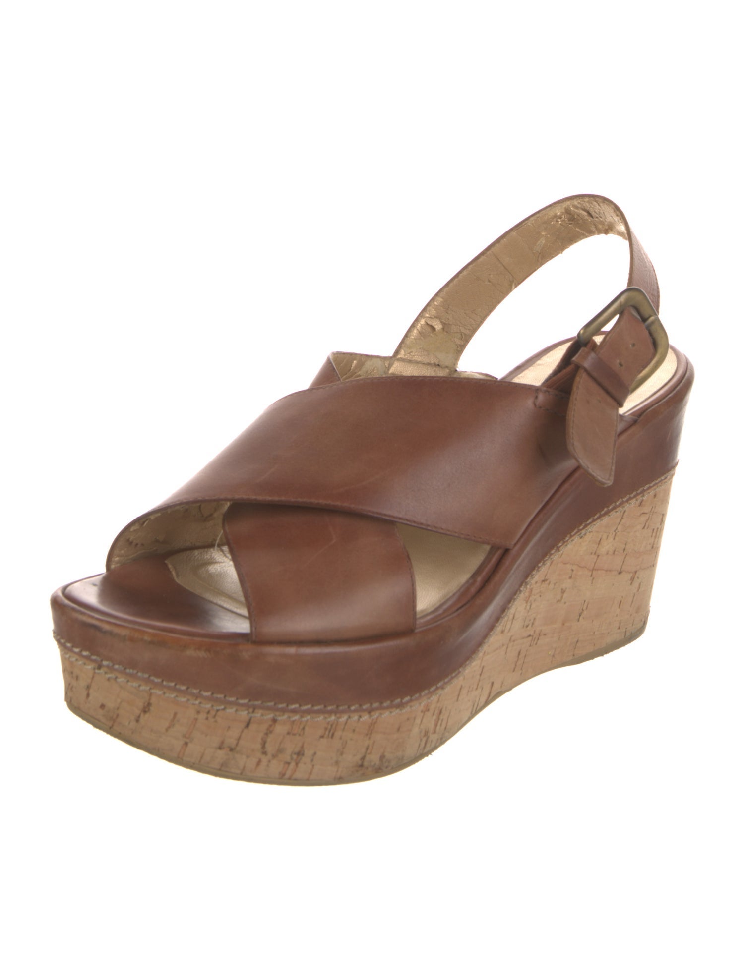 Stuart Weitzman Leather Slingback Sandals
