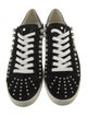 Stuart Weitzman Faux Pearl Accents Velvet Sneakers