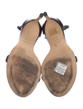 Stuart Weitzman Leather Braided Accents Sandals