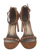 Stuart Weitzman Suede Studded Accents Sandals