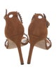 Stuart Weitzman Suede Studded Accents Sandals