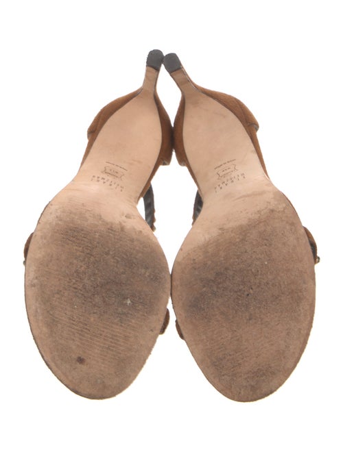 Stuart Weitzman Suede Studded Accents Sandals