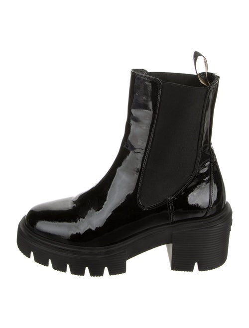 Stuart Weitzman Patent Leather Chelsea Boots