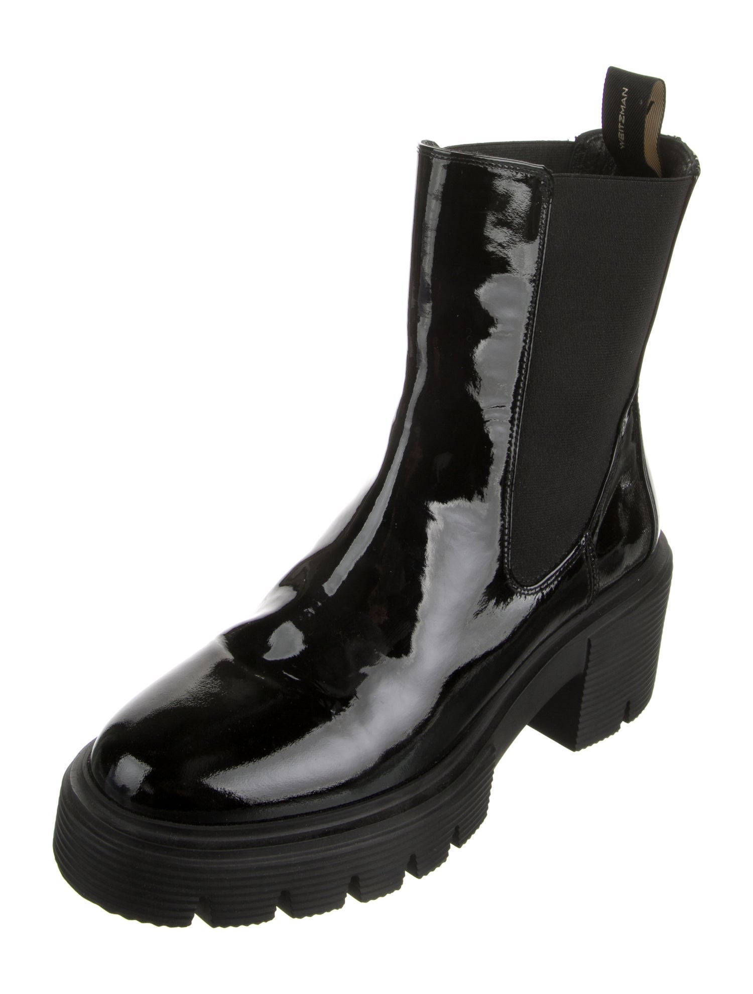 Stuart Weitzman Patent Leather Chelsea Boots