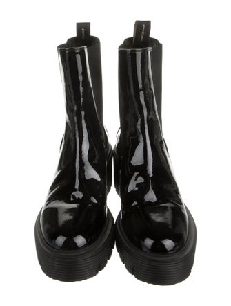 Stuart Weitzman Patent Leather Chelsea Boots