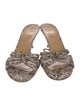 Stuart Weitzman Leather Animal Print Slides