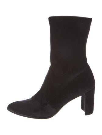 Stuart Weitzman Velvet Sock Boots