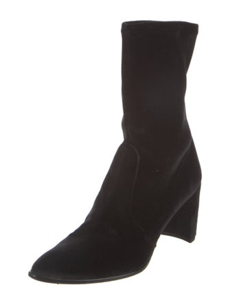 Stuart Weitzman Velvet Sock Boots