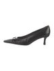 Stuart Weitzman Leather Bow Accents Pumps