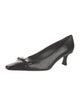Stuart Weitzman Leather Bow Accents Pumps