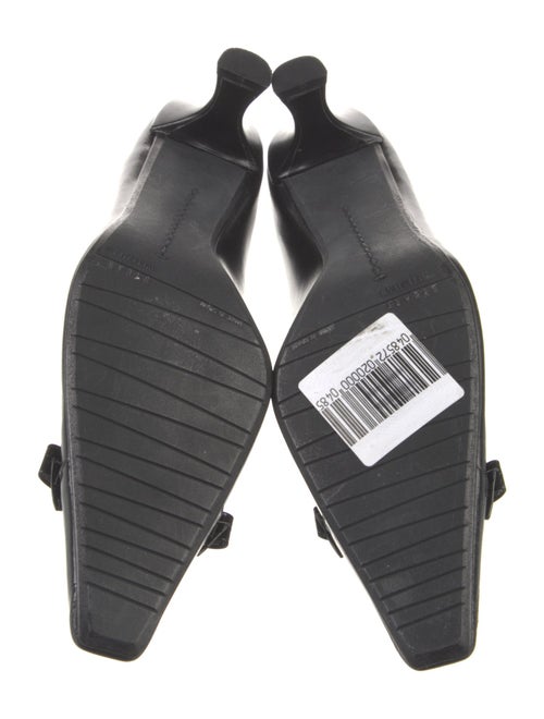 Stuart Weitzman Leather Bow Accents Pumps