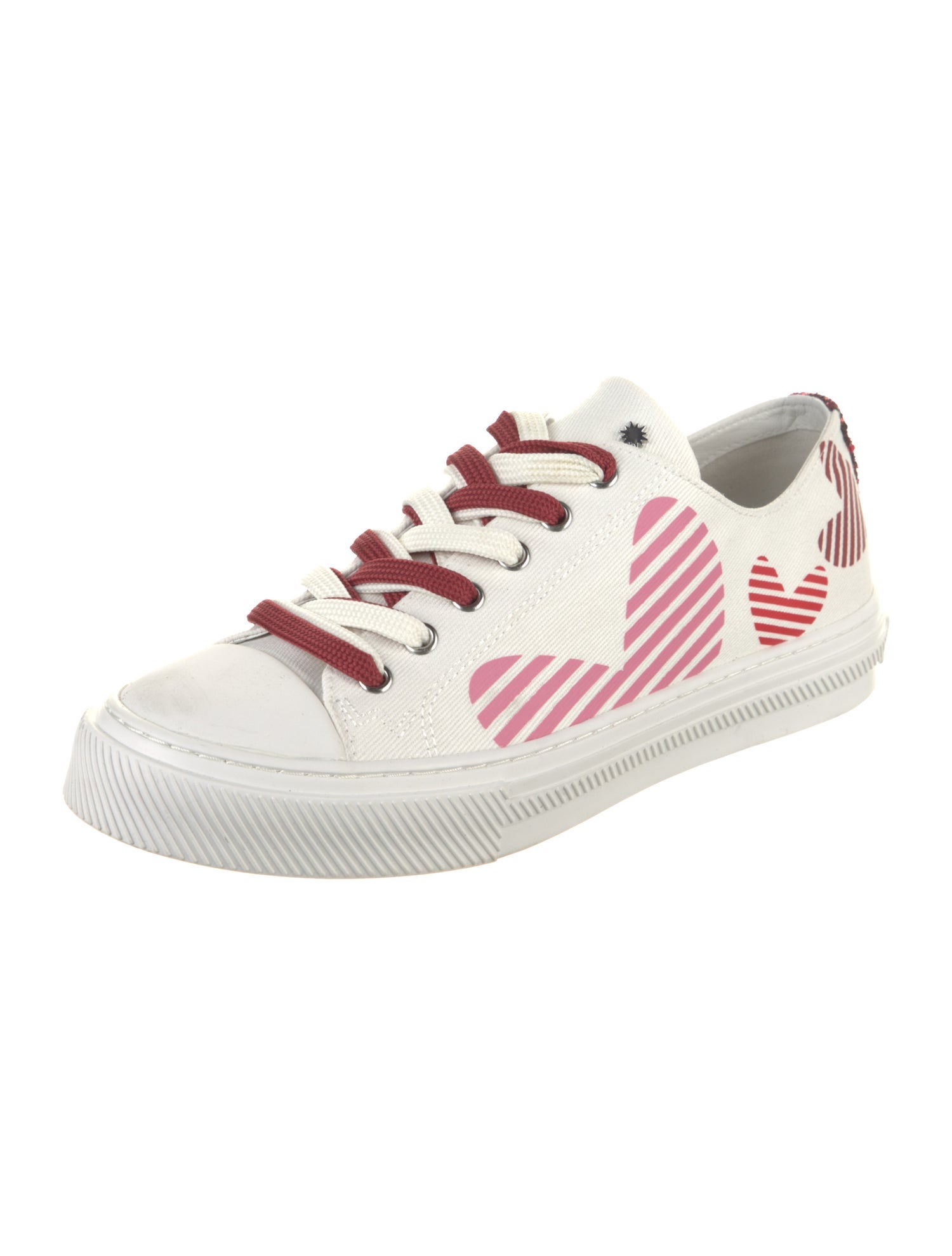 Stuart Weitzman Canvas Striped Sneakers