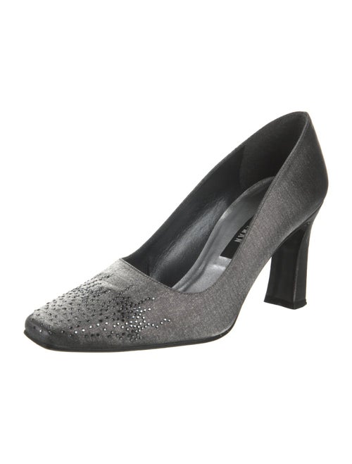 Stuart Weitzman Satin Crystal Embellishments Pumps