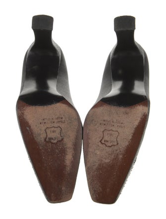 Stuart Weitzman Satin Crystal Embellishments Pumps