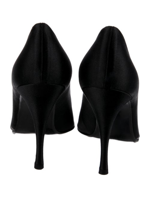 Stuart Weitzman Satin Crystal Embellishments Pumps