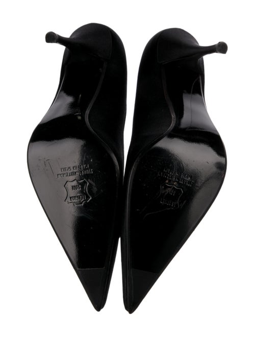 Stuart Weitzman Satin Crystal Embellishments Pumps