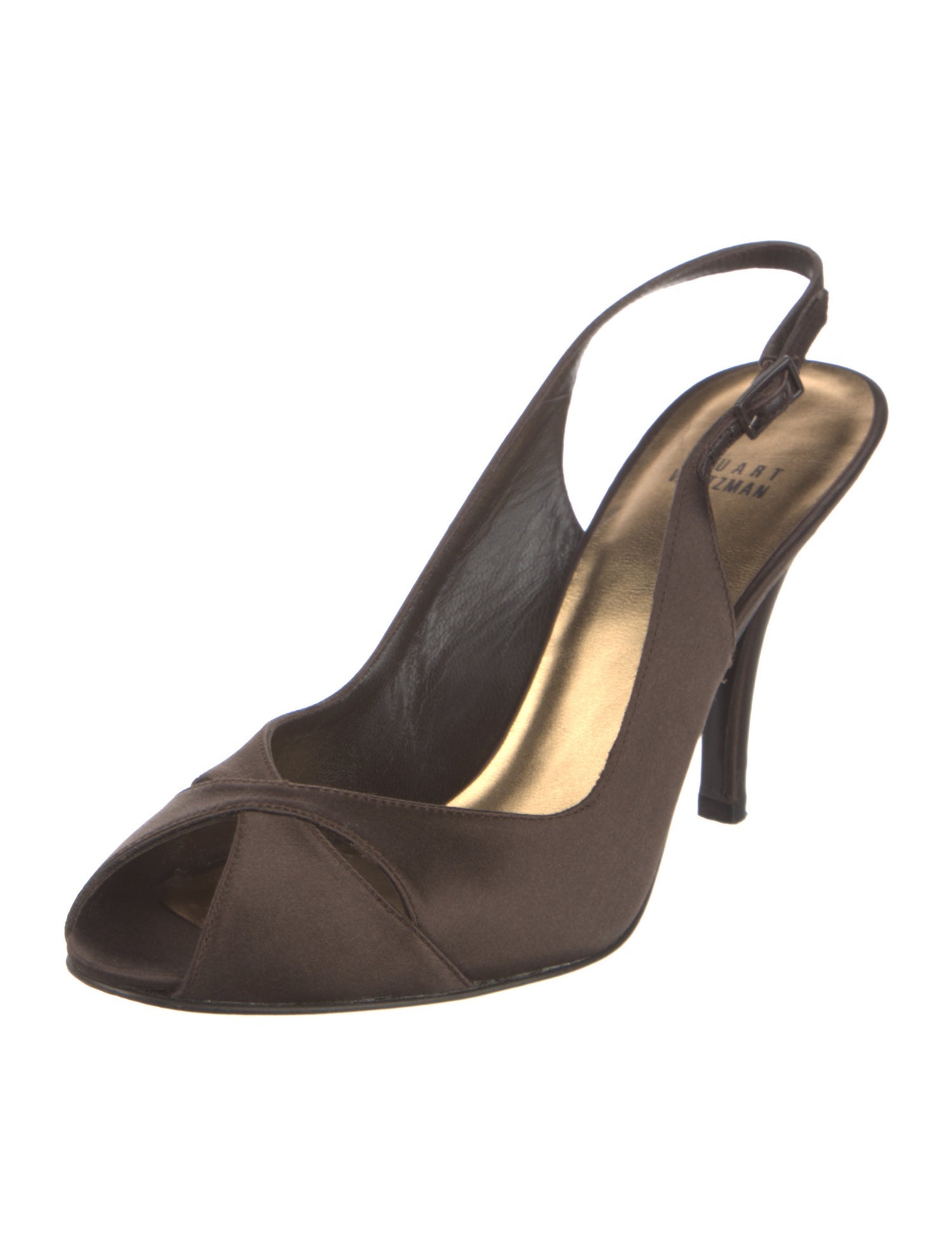 Stuart Weitzman Satin Slingback Pumps