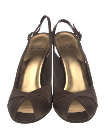 Stuart Weitzman Satin Slingback Pumps