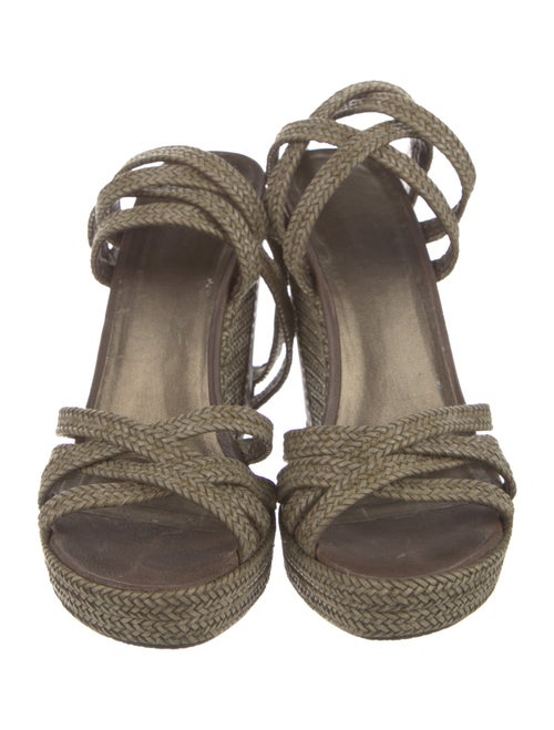 Stuart Weitzman Raffia Cutout Accent Espadrilles