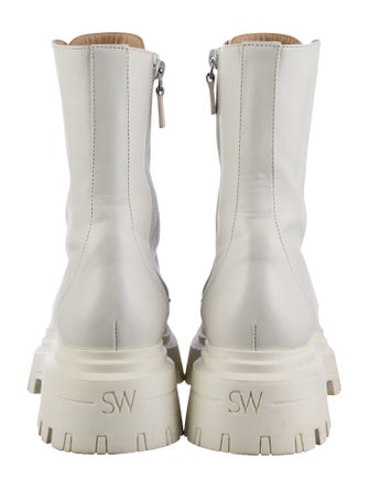 Stuart Weitzman Leather Combat Boots