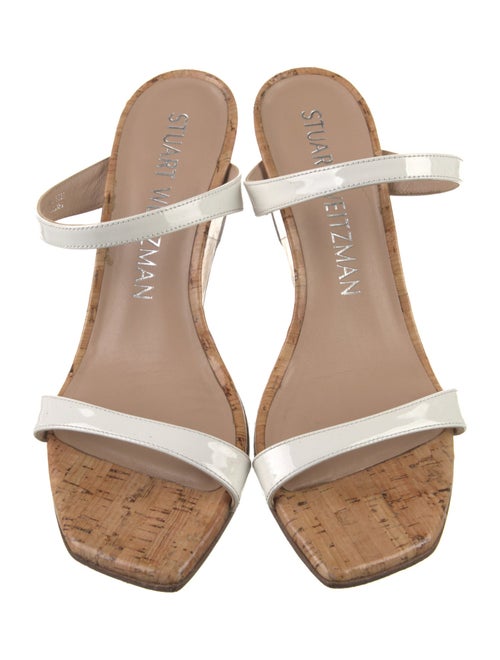 Stuart Weitzman Patent Leather Printed Slides