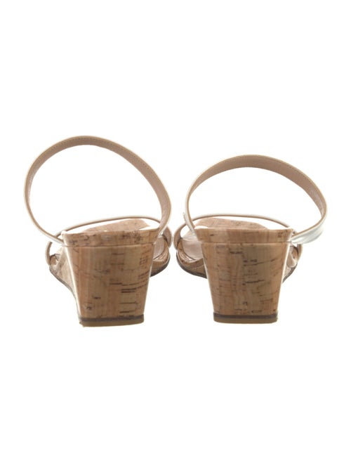 Stuart Weitzman Patent Leather Printed Slides