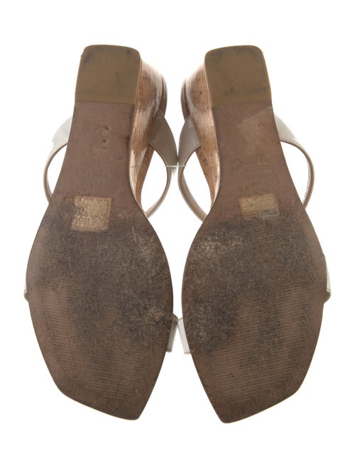 Stuart Weitzman Patent Leather Printed Slides