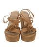 Stuart Weitzman Suede Tassel Accents Sandals