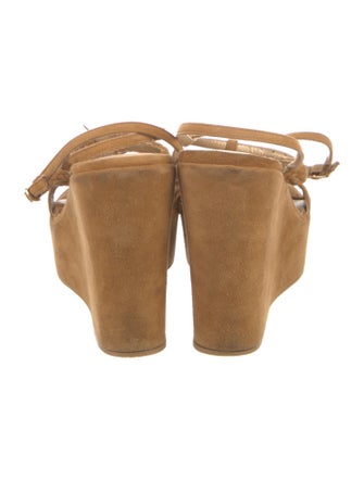 Stuart Weitzman Suede Tassel Accents Sandals