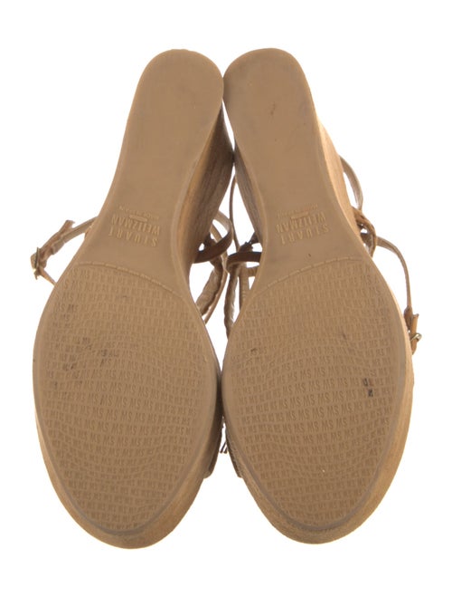 Stuart Weitzman Suede Tassel Accents Sandals