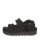 Stuart Weitzman Fur Faux Fur Trim Sandals