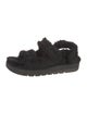 Stuart Weitzman Fur Faux Fur Trim Sandals