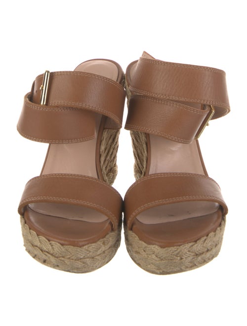 Stuart Weitzman Leather Braided Accents Espadrilles