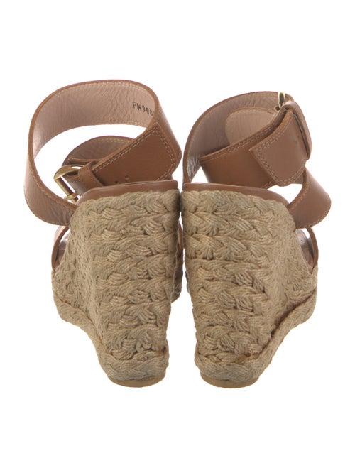 Stuart Weitzman Leather Braided Accents Espadrilles