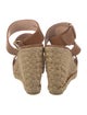 Stuart Weitzman Leather Braided Accents Espadrilles